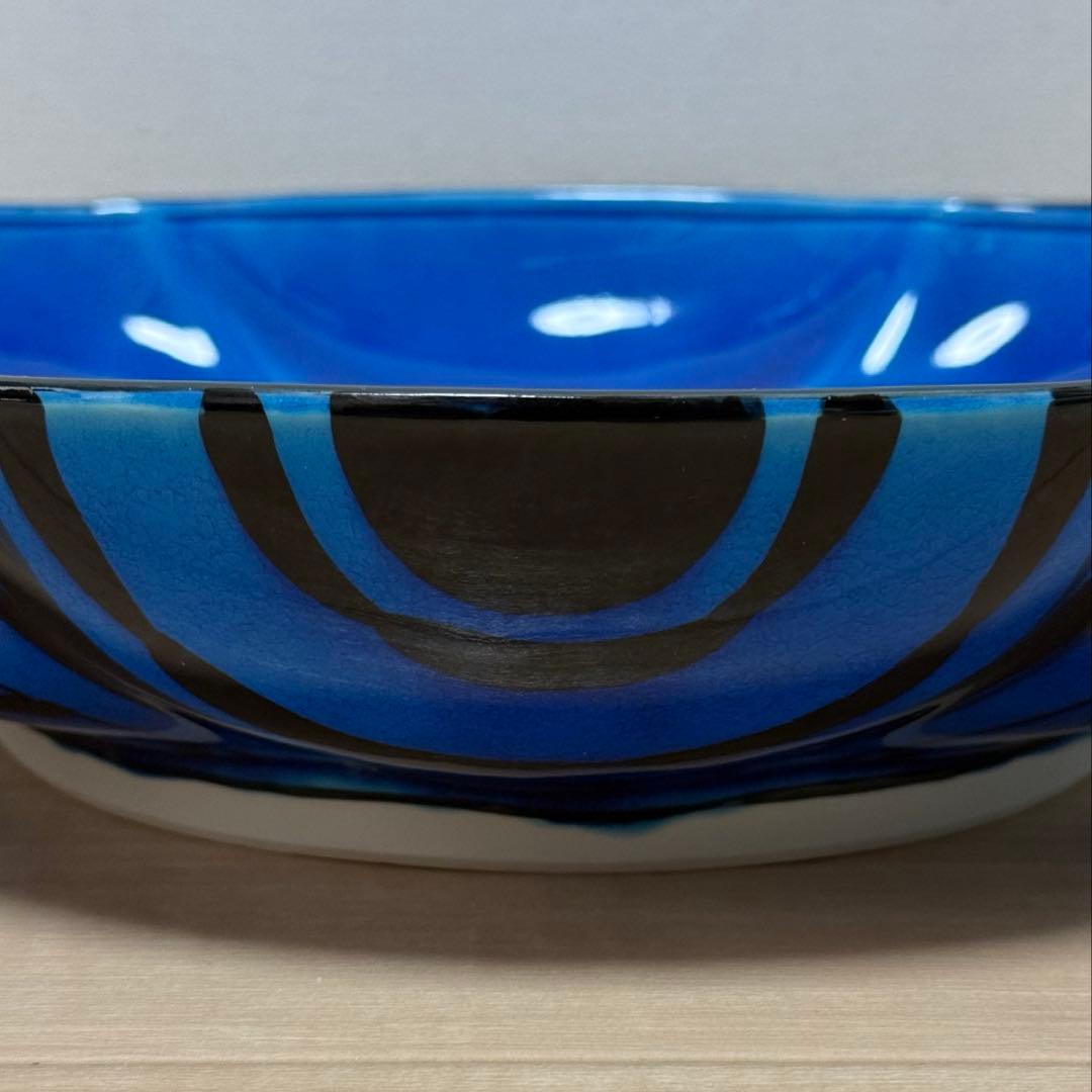 幸兵衛窯(人間国宝 加藤卓男)青釉魚紋大鉢 ペルシャブルー 美品 - メルカリ