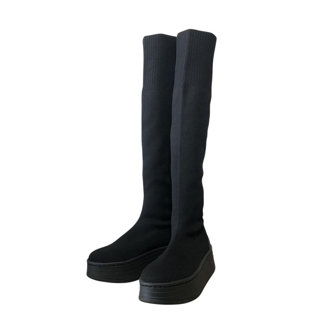 未使用品 +diana 撥水加工 ストレッチニーハイブーツ 黒 23.5 - メルカリ