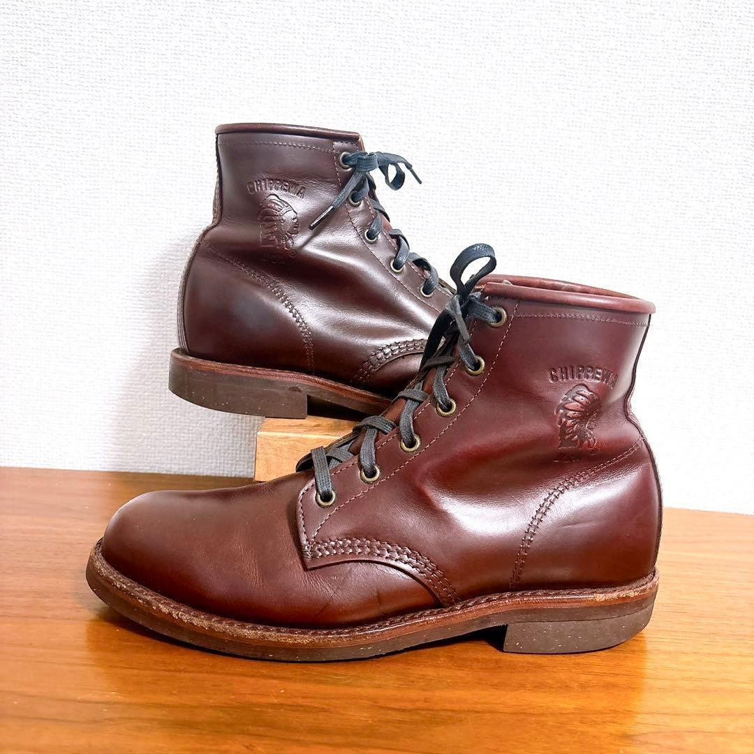 美品 CHIPPEWA ワークブーツ Vibramソール ブラウン 26.5cm