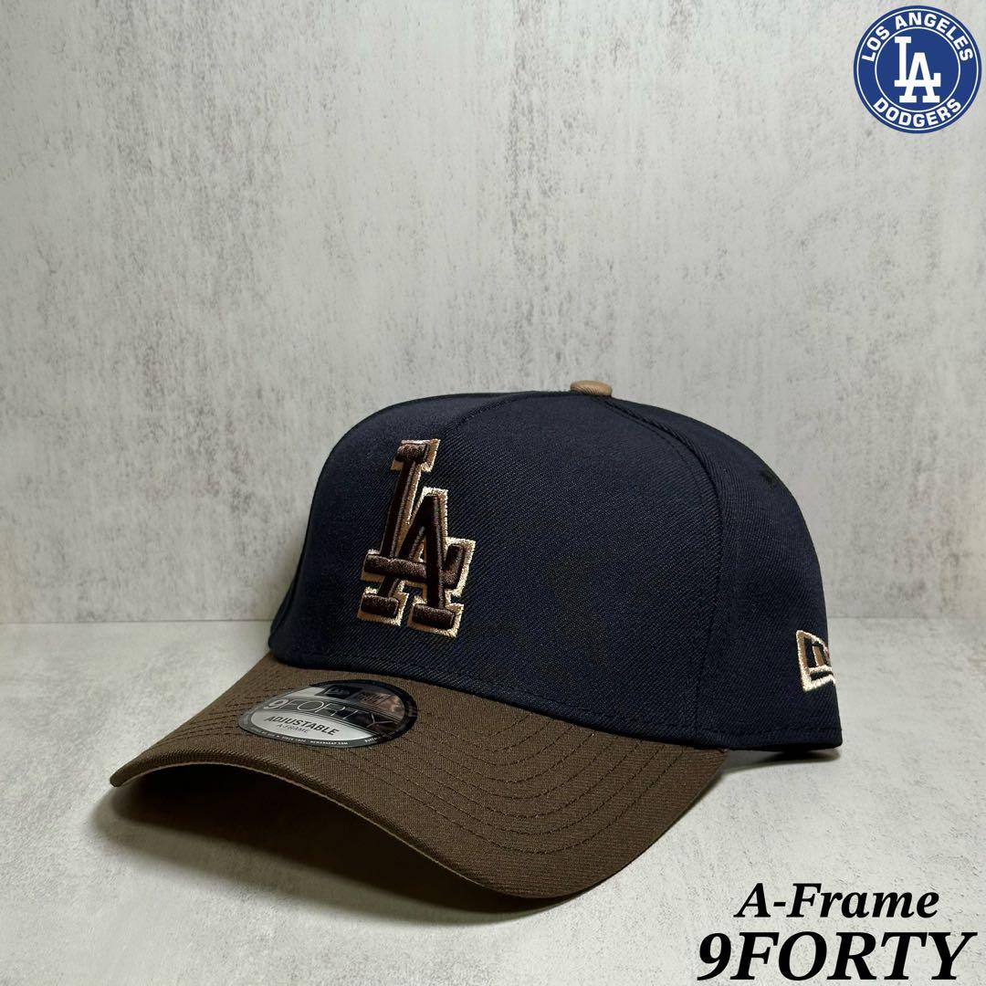 海外限定 ドジャース 9FORTY ネイビー ブラウン ツートン キャップ ①