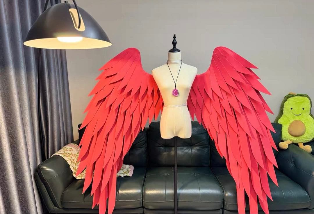コスプレ用大型羽根 月兎/天使/ロリータ ハンドメイド可動式 大きな 翼