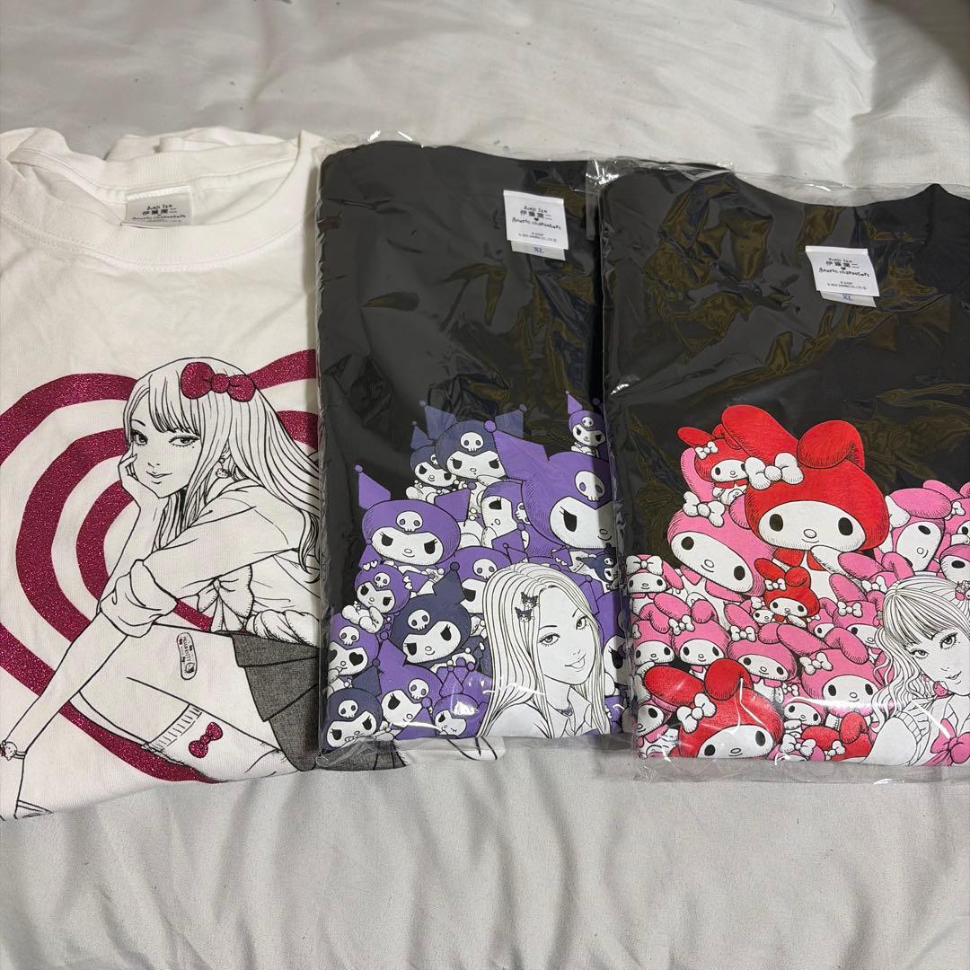 伊藤潤二 サンリオキャラクターズ サンリオ Tシャツ ギャル富江 伊藤潤二×サンリオキャラクターズ ラギットTシャツ ギャル富江×ハロー