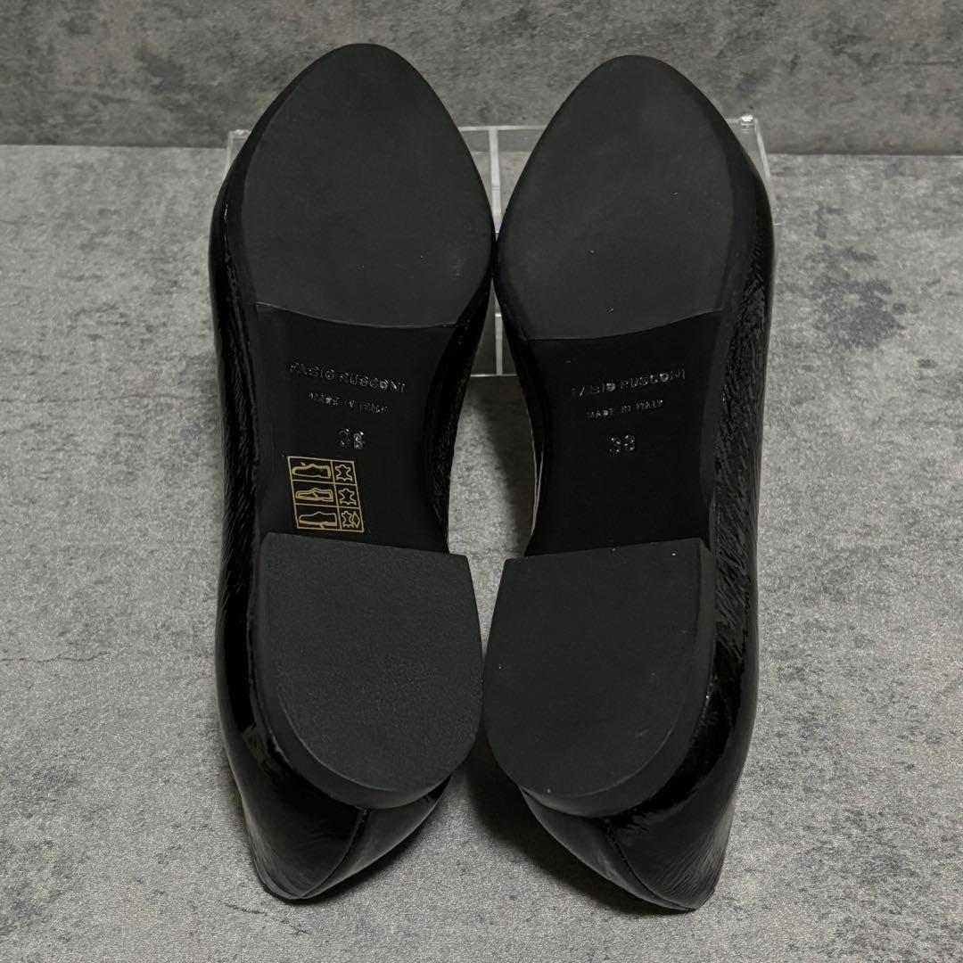 ♡試着のみ♡ ファビオルスコーニ フラットパンプス エナメル ブラック