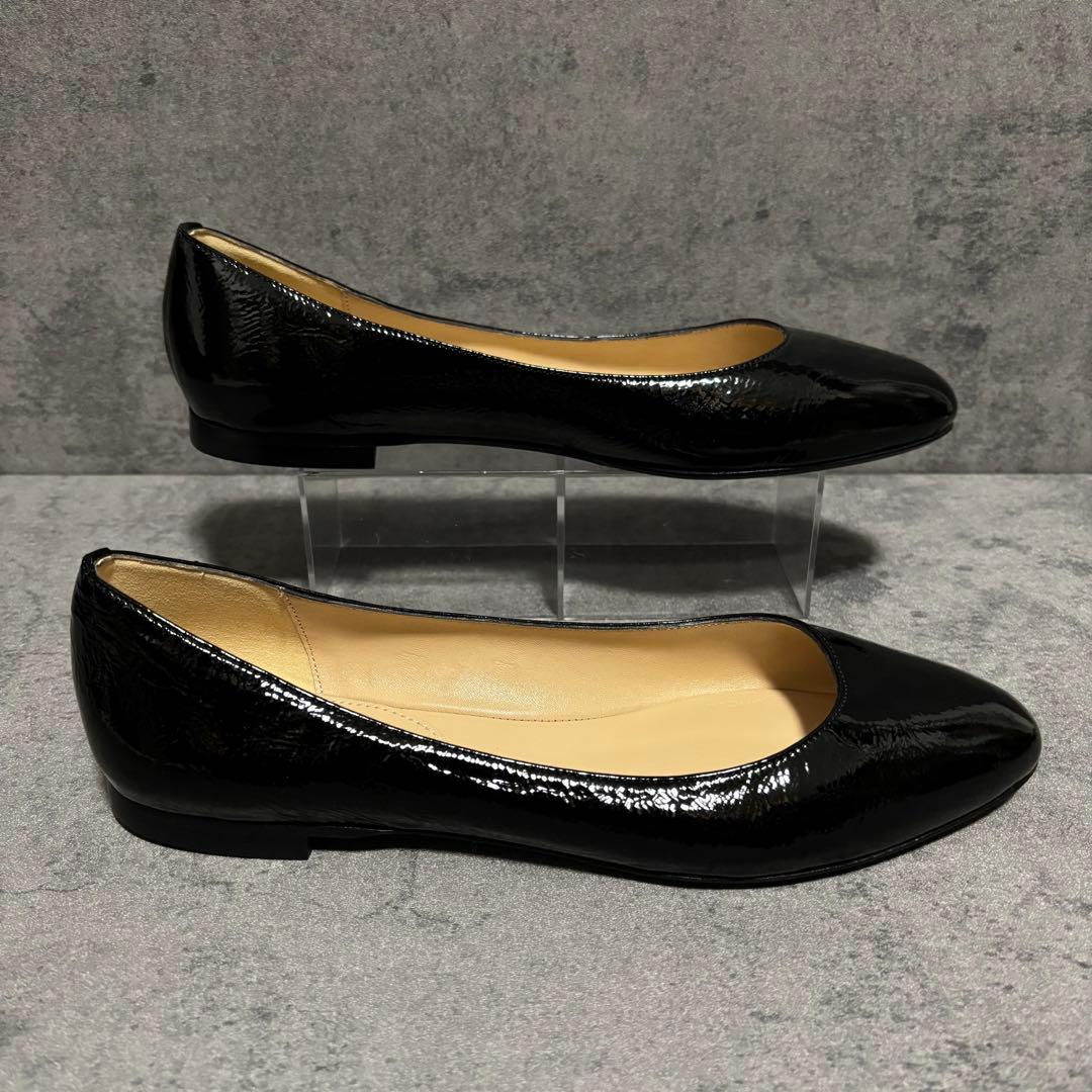 ♡試着のみ♡ ファビオルスコーニ フラットパンプス エナメル ブラック