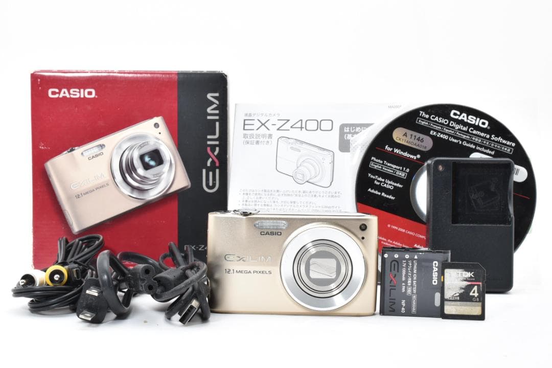■ 美品 ■ カシオ　CASIO EX-Z400 M260114#861G Casio Exilim EX-Z400 Digital Camera - Silver (12.0MP, 4x Optical