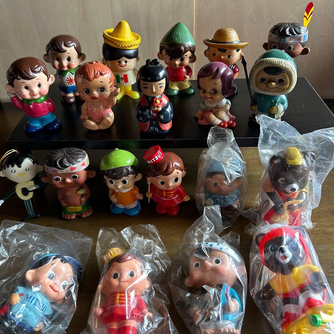 昭和レトロ ソフビ 貯金箱 企業物 新品未開封あり こけし 人形 置物 富士銀行 レトロソフビ貯金箱セット 6Pセット ボクちゃん｜トレファク