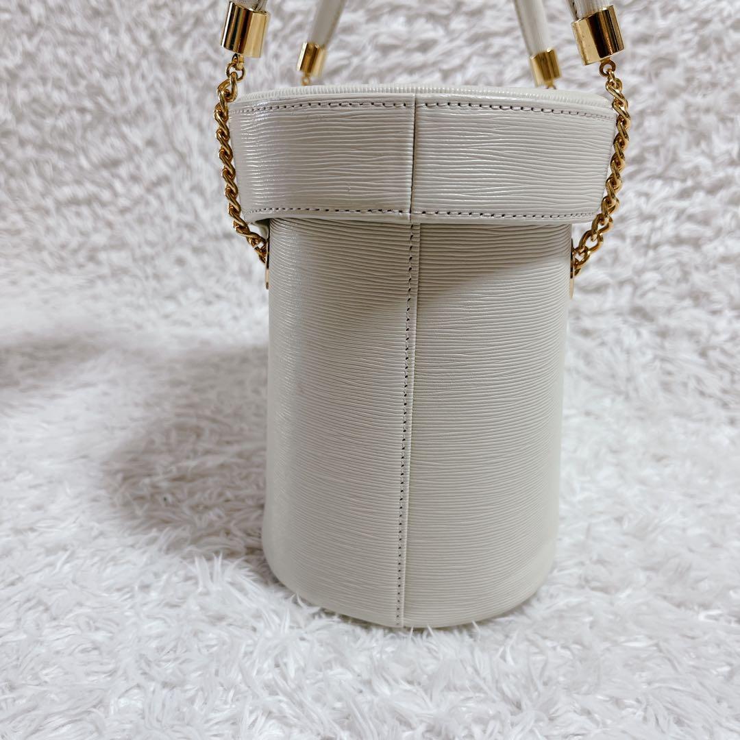 極美品✨ハナエモリ バニティバッグ ハンドバッグ レザー サークルロゴ