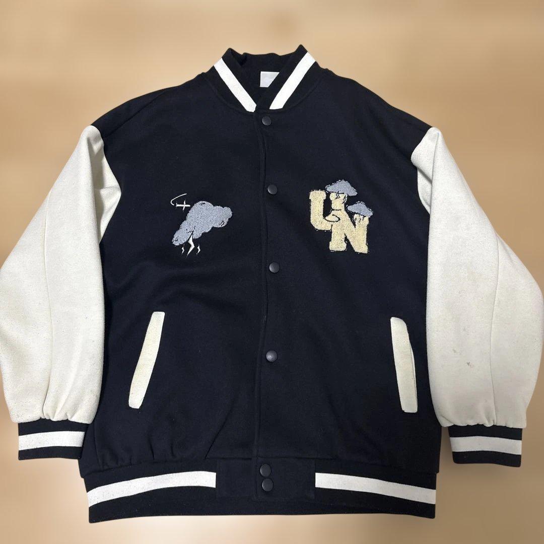 HOOK スタジャン ネイビー/ホワイト - メルカリ