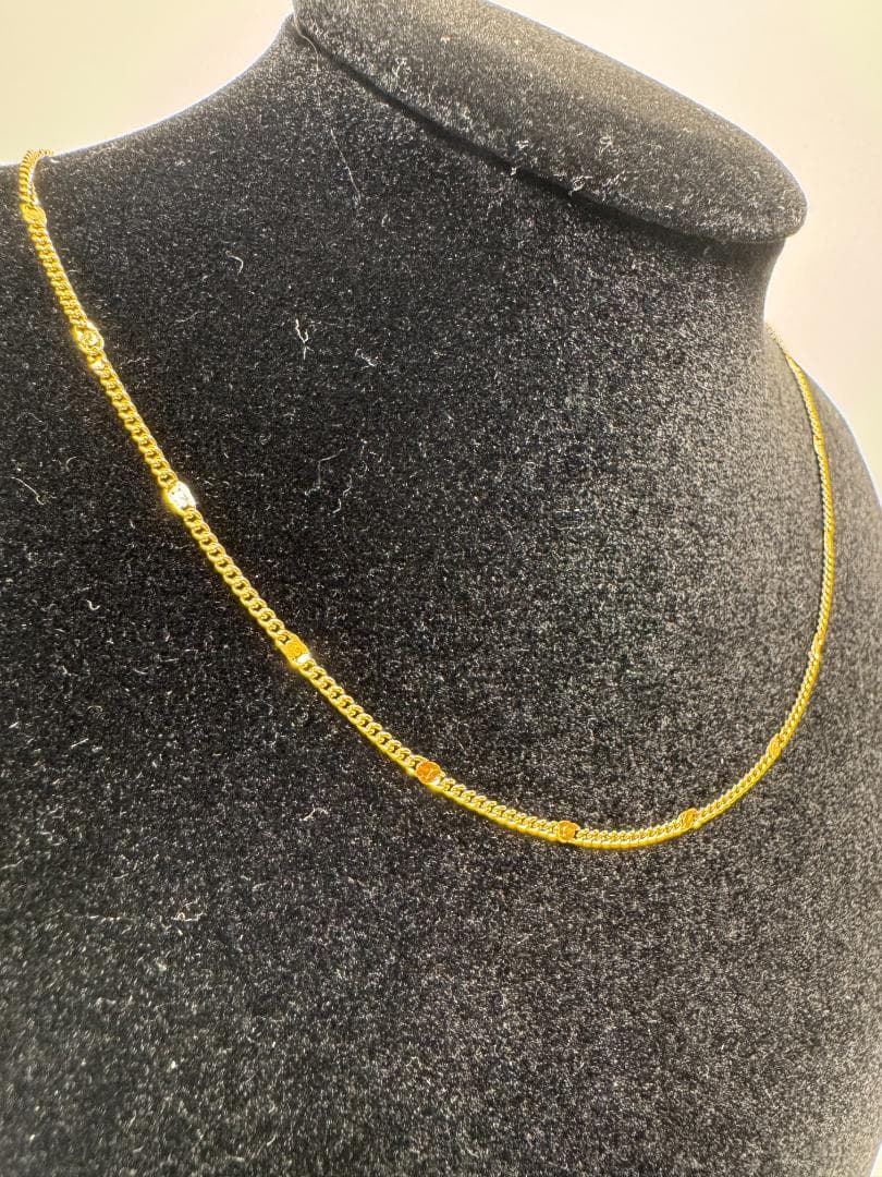 《美品/日本製18金》イエローゴールドネックレス2.2g