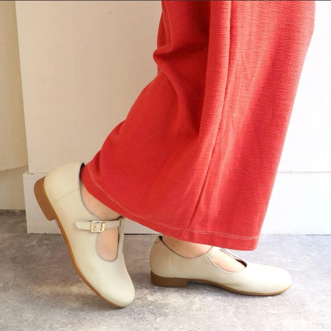 あしながおじさん デイリーユースしやすいTストラップシューズ