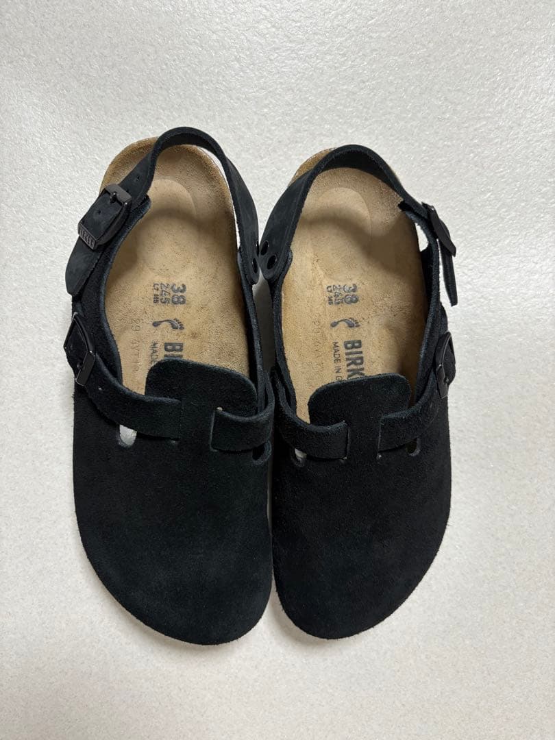 【美品】ビルケンシュトック tokio スエード サンダル黒38（24.5cm）