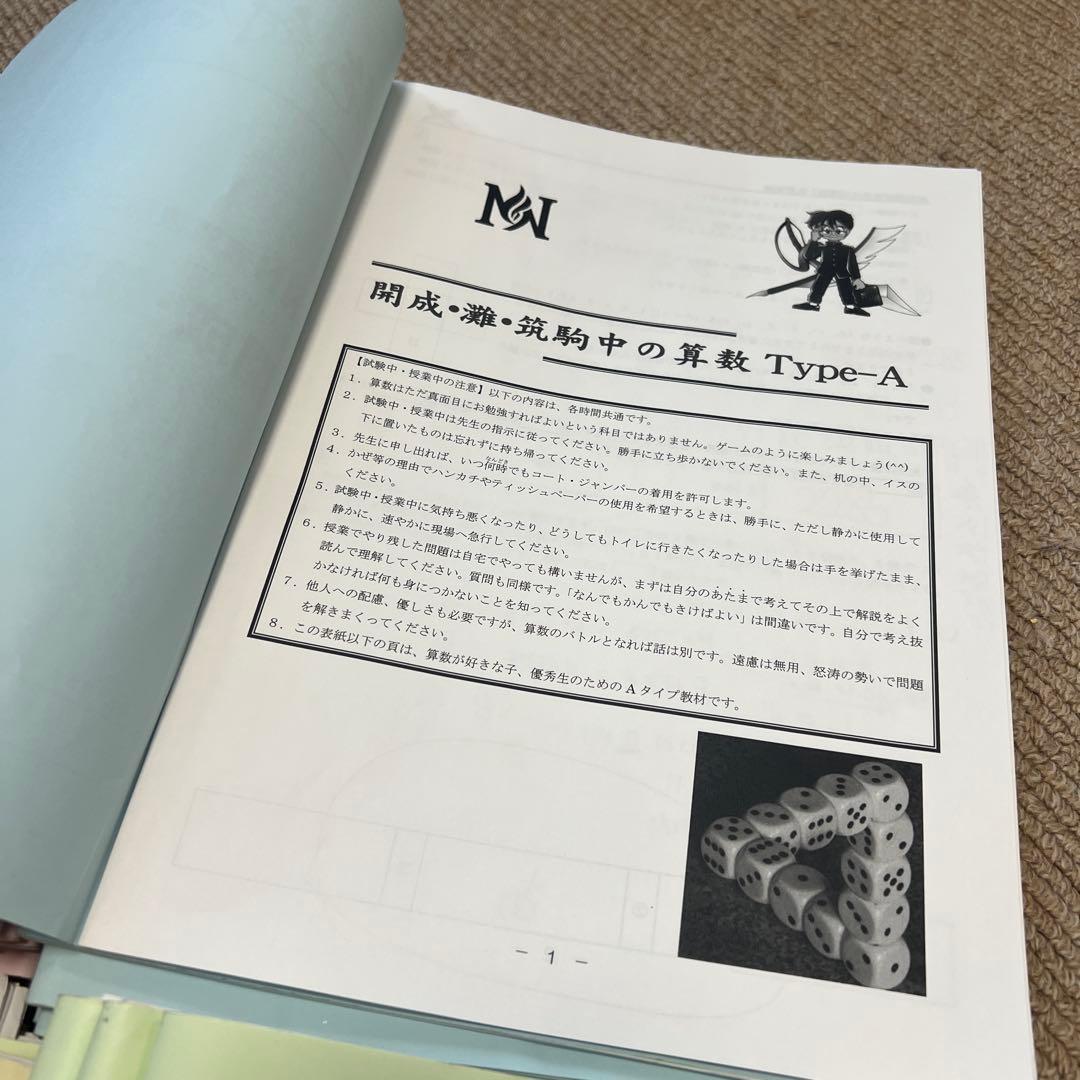 最新 2025年 早稲田アカデミー NN開成 筑駒 日曜講座 前期 テキスト