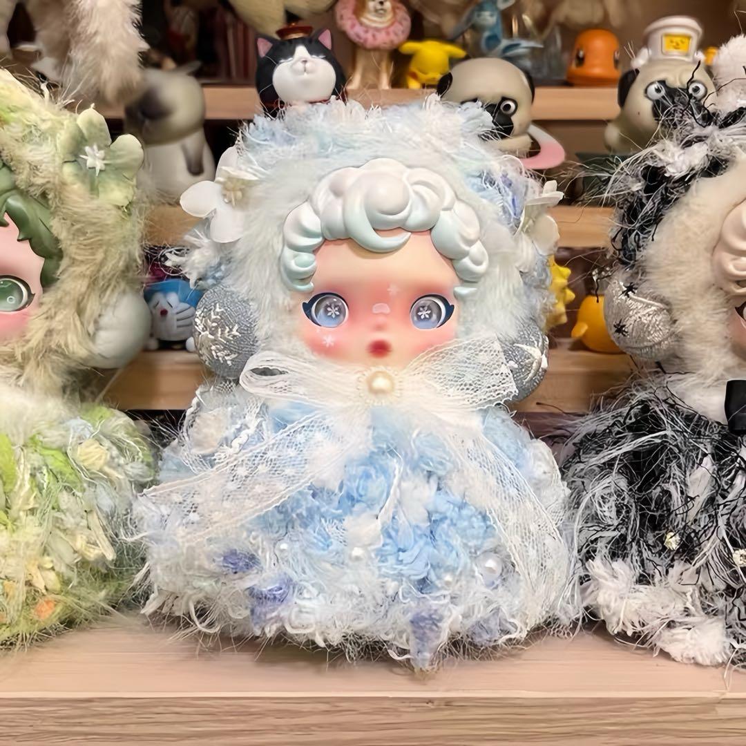 109番」 ポップマート スカルパンダ ぬいぐるみ 着せ替え服 水色