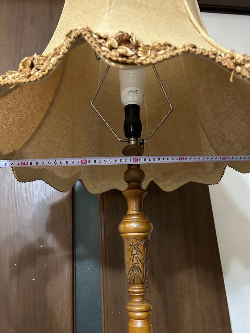 イギリス アンティーク 木製フロアランプ フロアライト スタンドライト