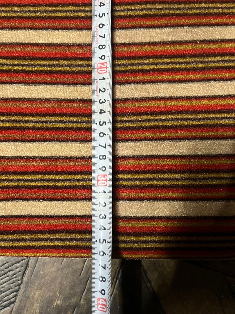 昭和レトロ ヴィンテージ・ストライプの折畳み座椅子 - [Sold Out]過去