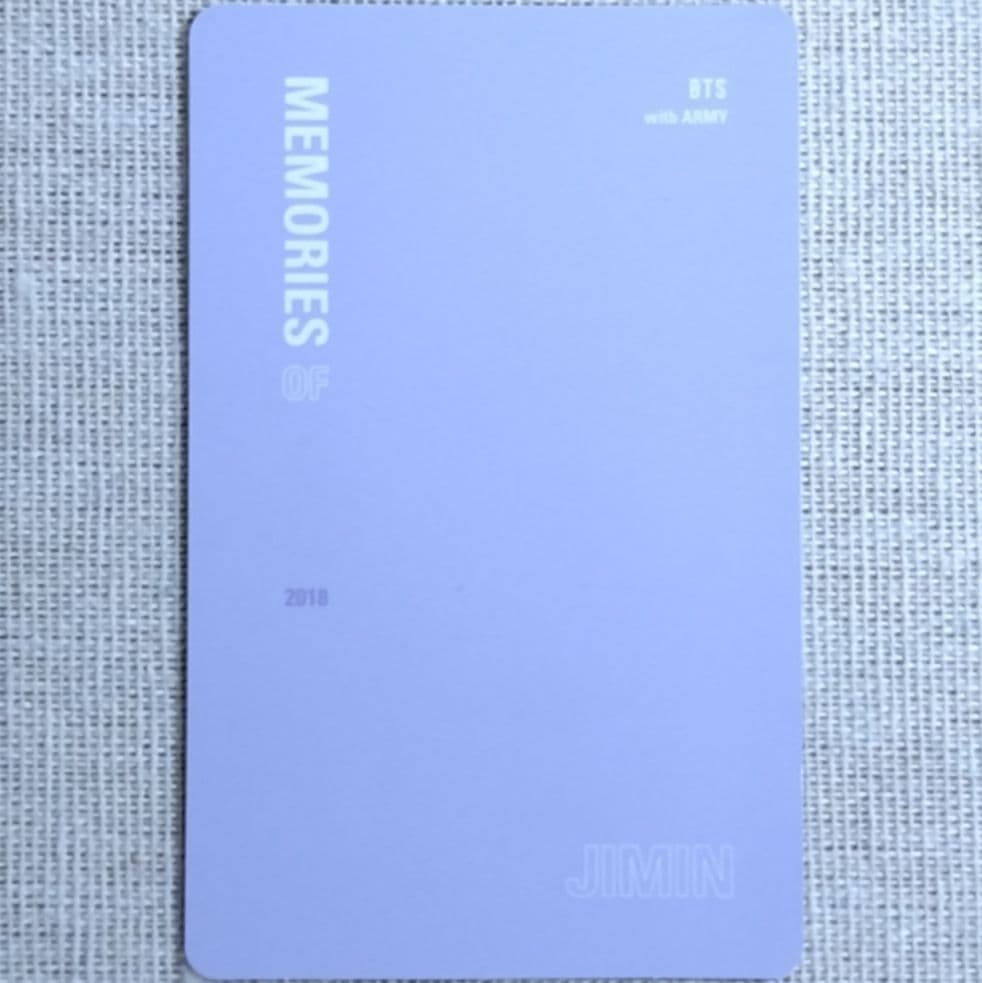 BTS MEMORIES 2018 Blu-ray JIMIN トレカ - メルカリ