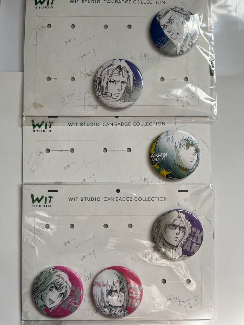 進撃の巨人 wit studio 缶バッジセット - メルカリ