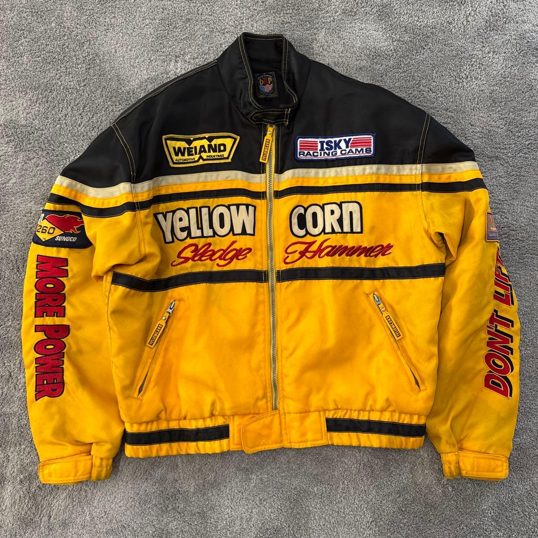 YELLOW CORN イエローコーン レーシングジャケット ワッペン 刺繍 L