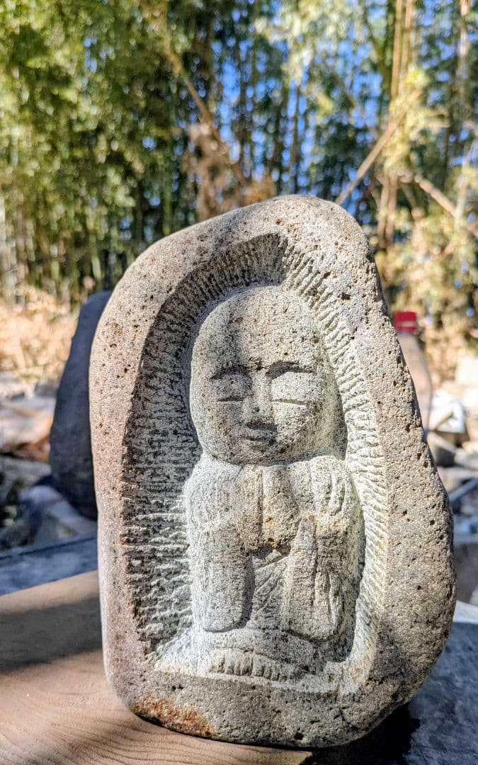童子仏、地蔵菩薩、童地蔵、河原の石に地蔵、倉田辰彦作 - メルカリ