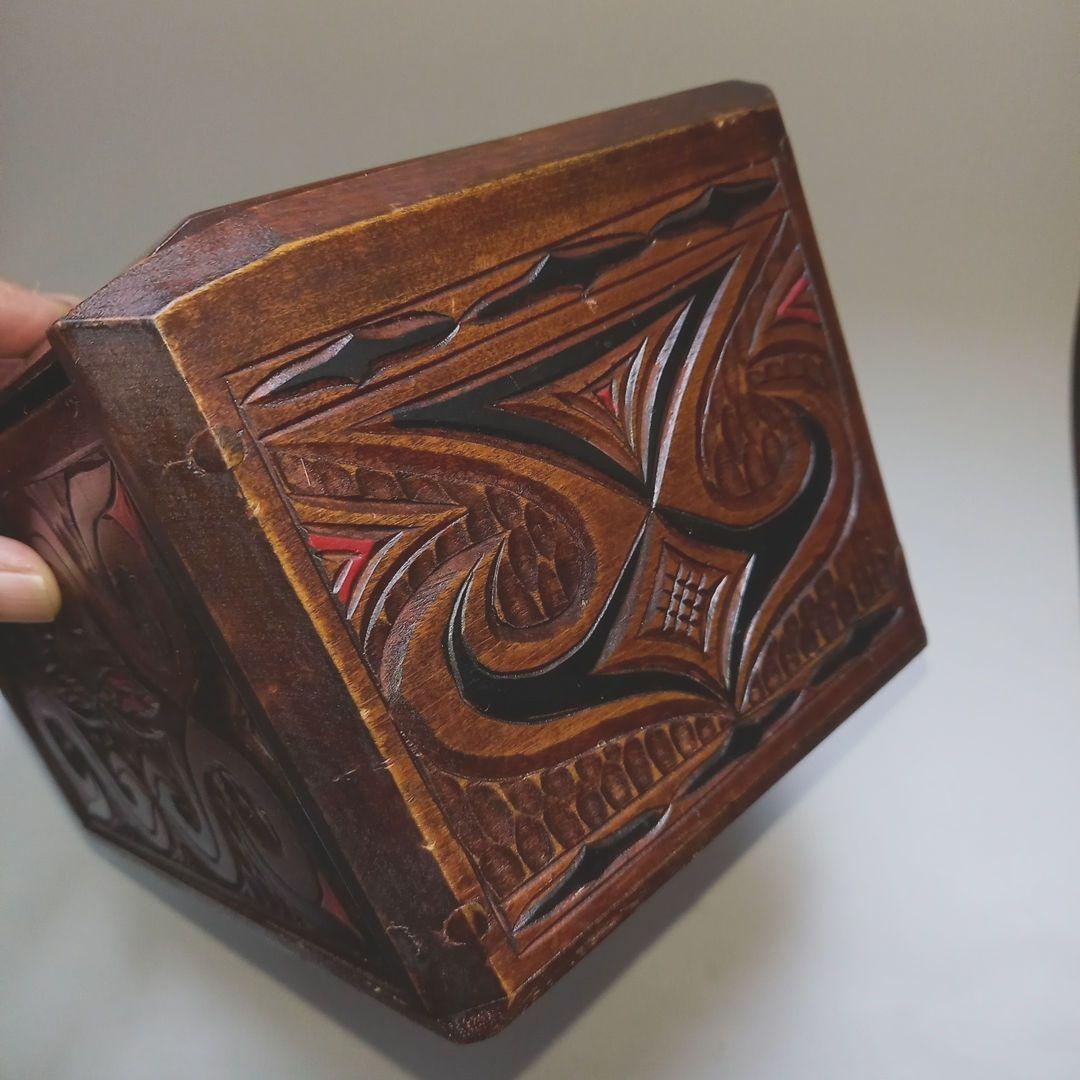 アイヌ文様 木箱 阿部尤三 工芸品 民芸 - メルカリ