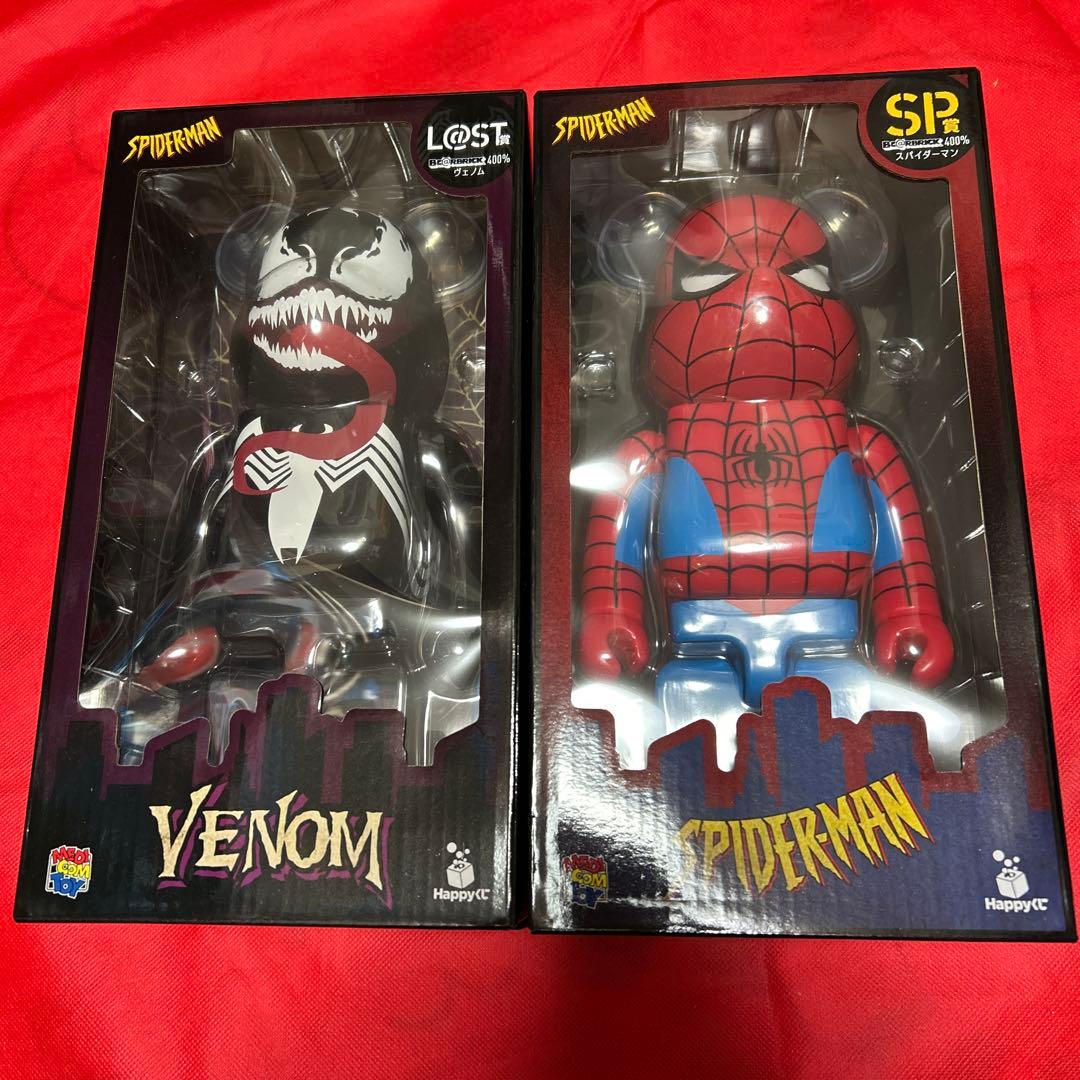 ベアブリック ヴェノム/スパイダーマン 400% 2個セット