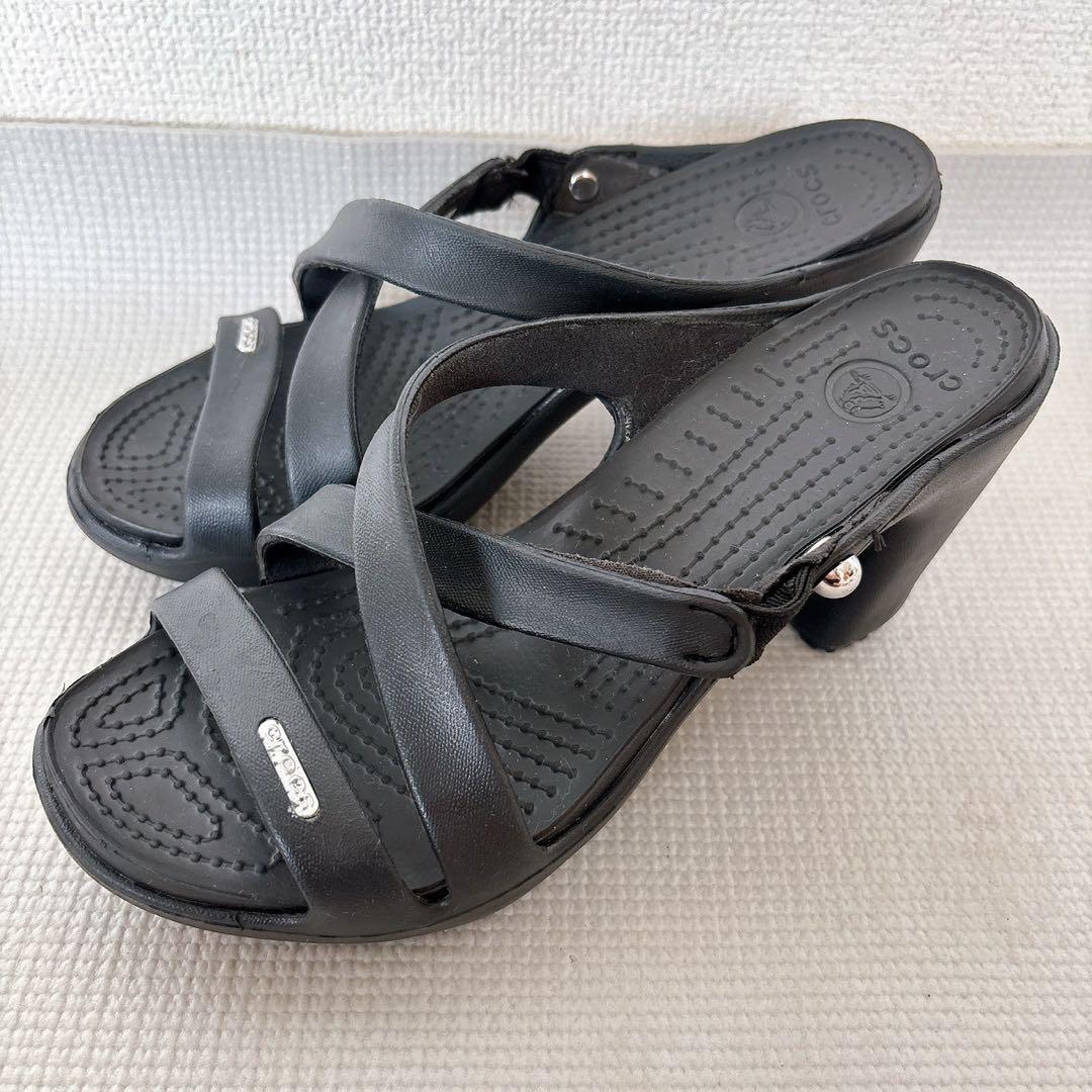【美品】廃盤品！クロックス サイプラス W6 ブラック 美品】廃盤品 希少 crocs クロックス サイプラス サンダル W6 23 0cm