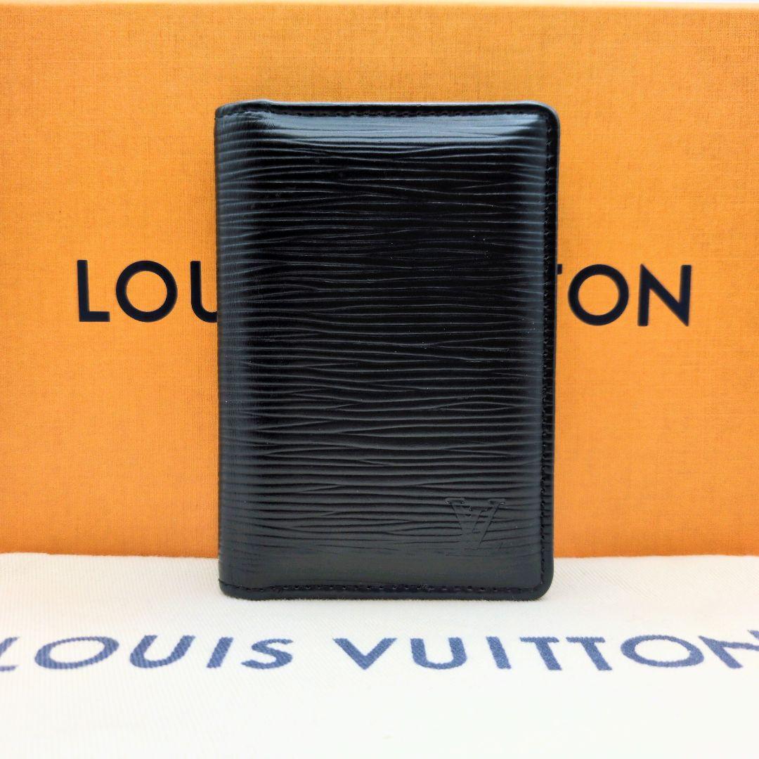 鑑定済✨ルイヴィトン 名刺入れ エピ オーガナイザー ドゥ ポッシュ ノワール ルイヴィトン LOUIS VUITTON 名刺入れ エピ オーガナイザー・ドゥ