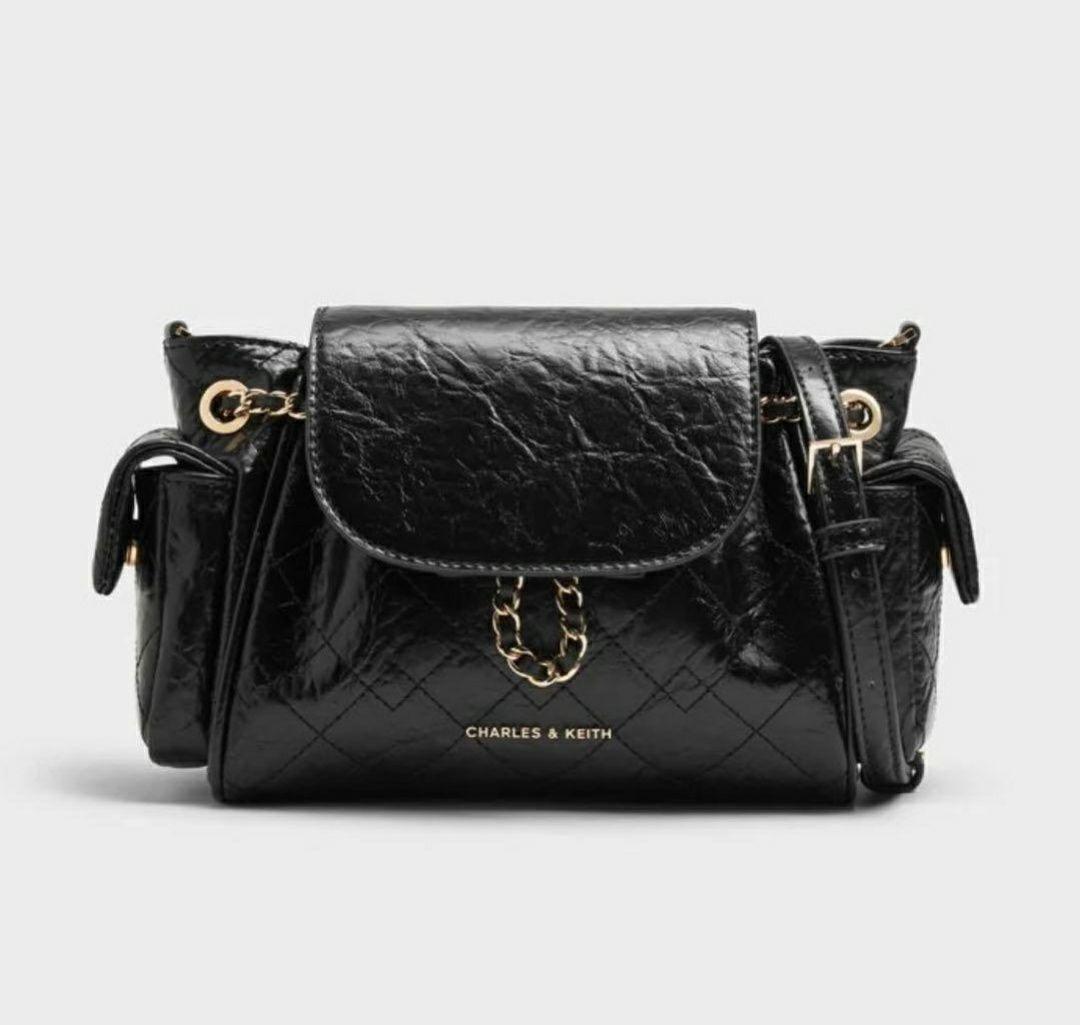 CHARLES&KEITH Duoドゥオ ツーウェイフロントフラップバックパック