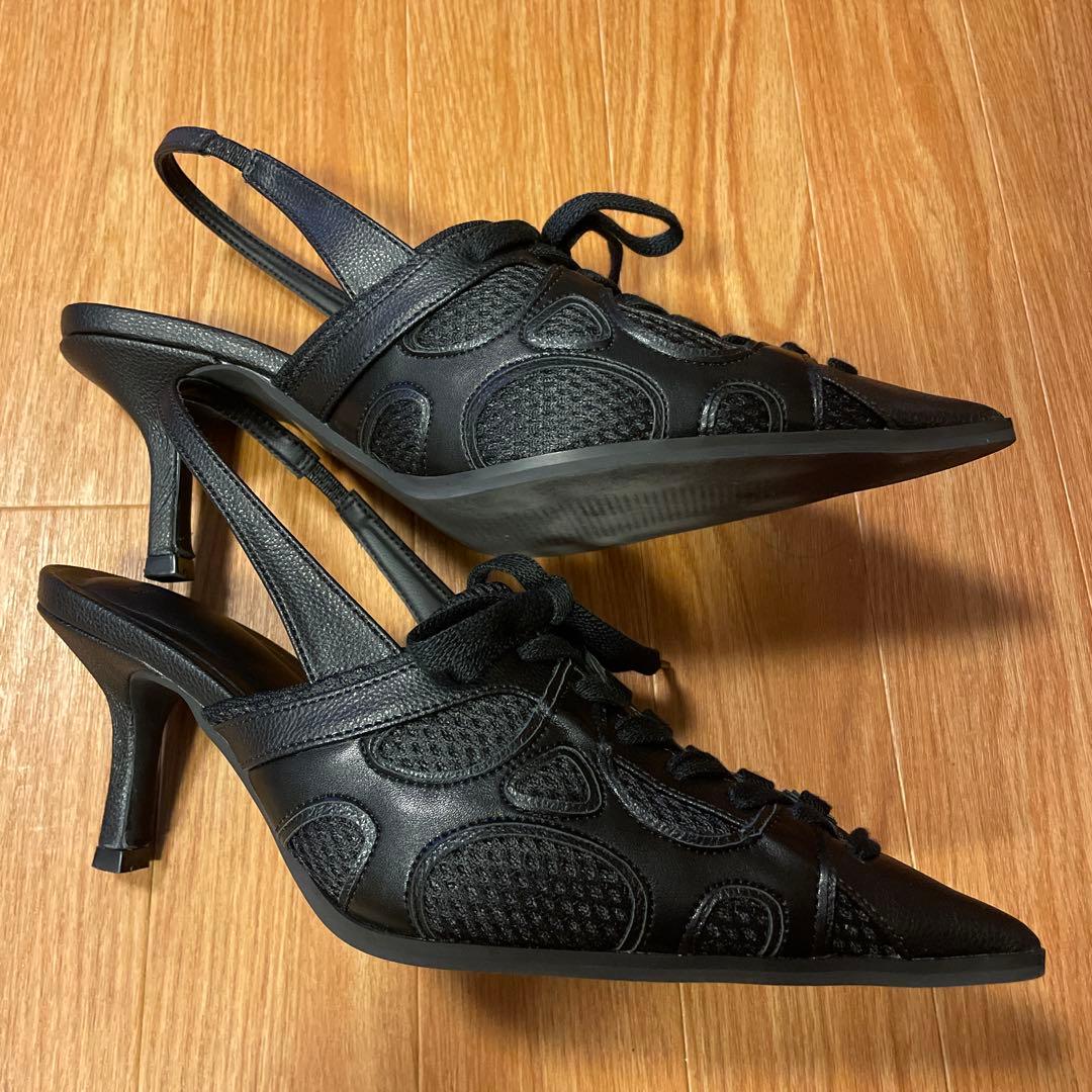 アクレント ACLENT ハイブリッドスニーカーパンプスミュール サンダル 黒