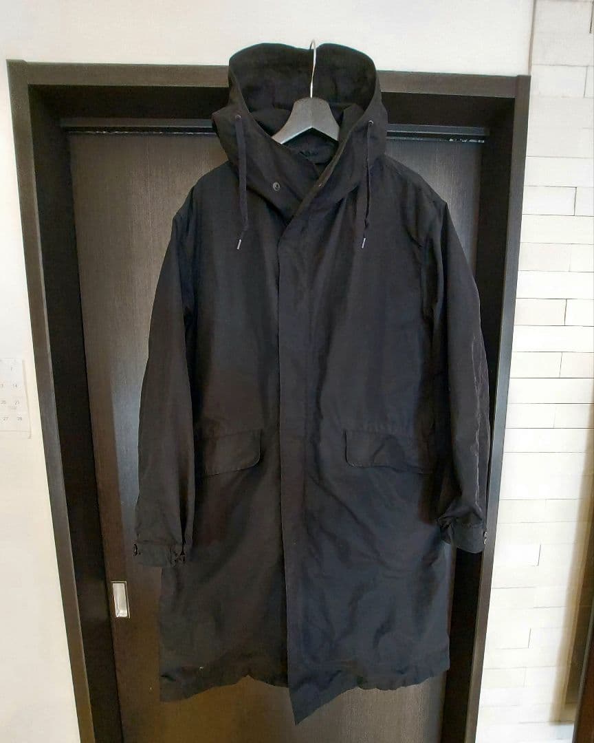 COMOLI コモリ コットンナイロンフーデッドコート ブラック 2 - メルカリ