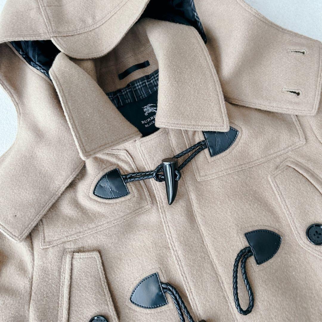 バーバリーブラックレーベル ダッフルコート キルティング キャメル
