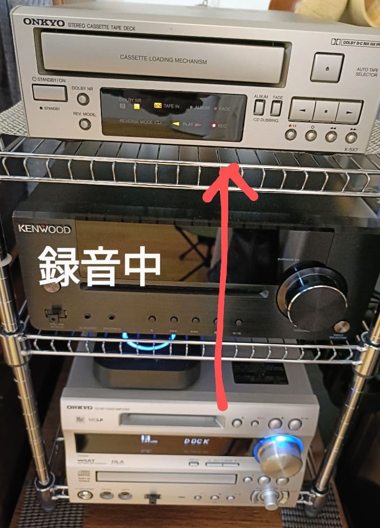 ONKYO K-SX7 カセットデッキ 整備済 完動品 各ケーブル テープ付