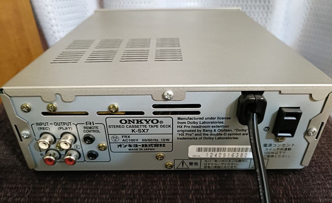 ONKYO K-SX7 カセットデッキ 整備済 完動品 各ケーブル テープ付