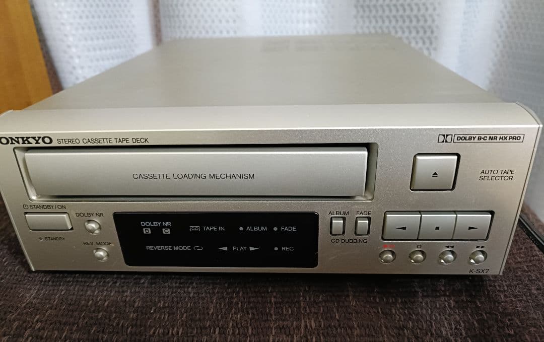 ONKYO K-SX7 カセットデッキ 整備済 完動品 各ケーブル テープ付