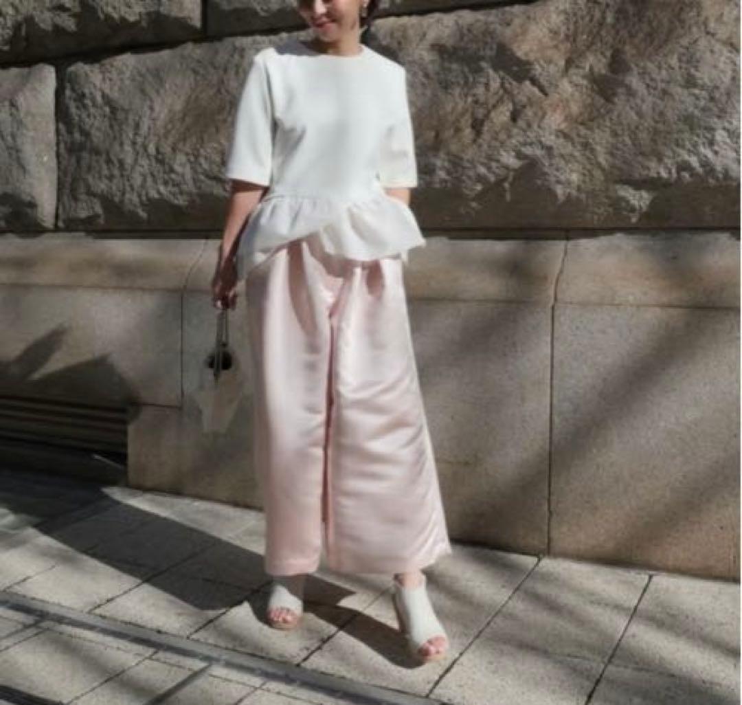 新品未使用♡Heve へイヴ サテンフレアガウチョPTパンツ ピーチ 36