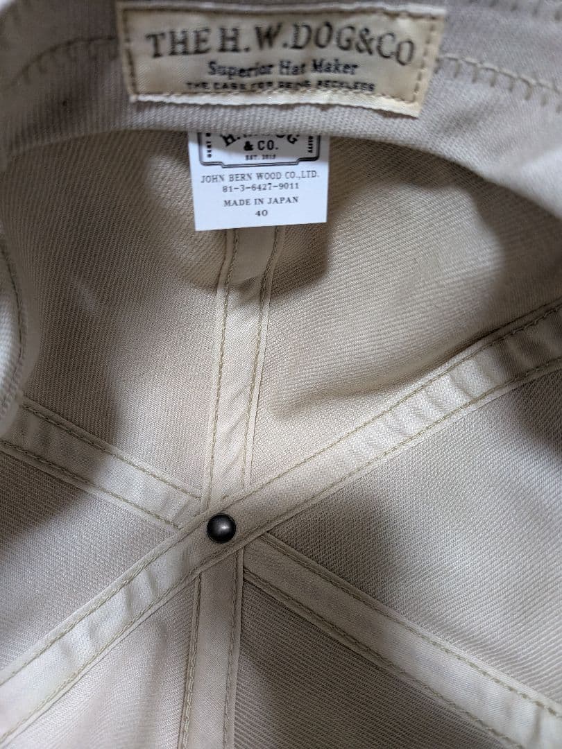THE H.W.DOG＆CO. トラッカーキャップ ベージュ　40