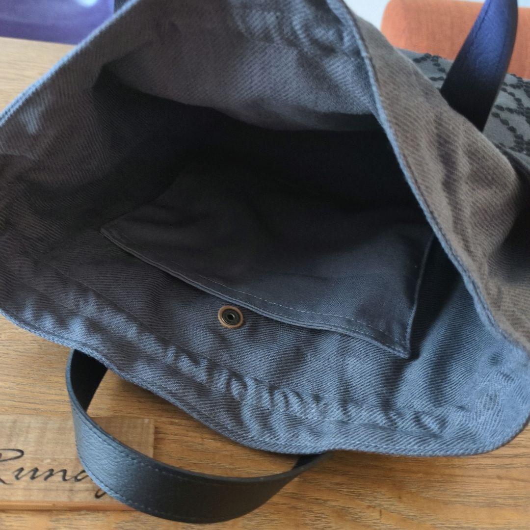 1566】あおりポケットの巾着バッグ＊ミナペルホネン