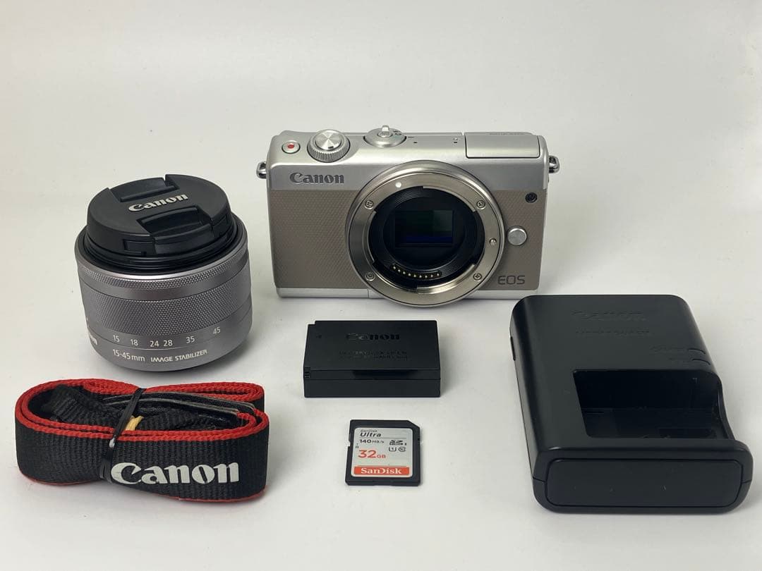 【返品保証・動作確認済】Canon EOS M100＋15-45mmレンズキット 返品保証・動作確認済】Canon EOS M100＋15-45mmレンズキット 返品保証