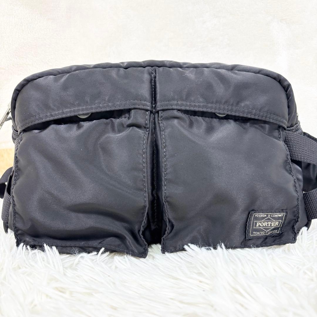 極美品 ポーター タンカー ウエストバッグ ショルダーバッグ 黒 2way