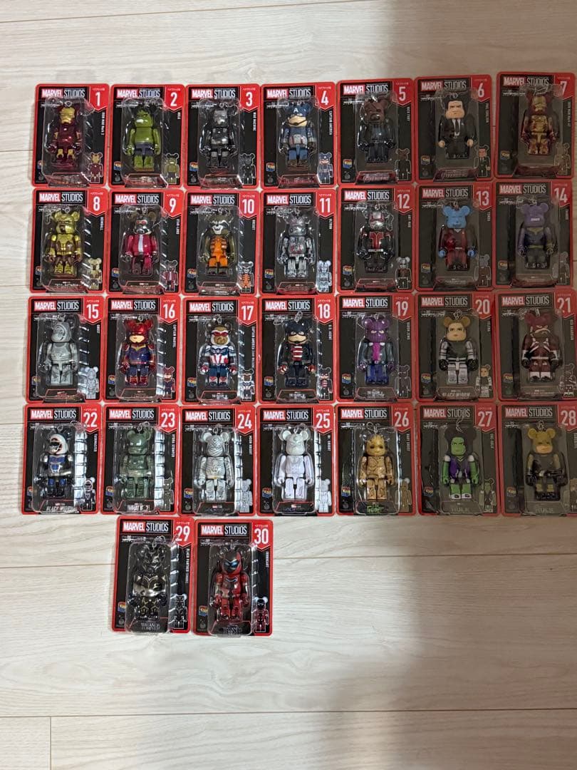 d*7様 Happyくじ MARVEL ベアブリック賞　全30種コンプセット☆ MARVEL STUDIOS / Happyくじ「BE@RBRICK」ファミリーマートの一部店舗