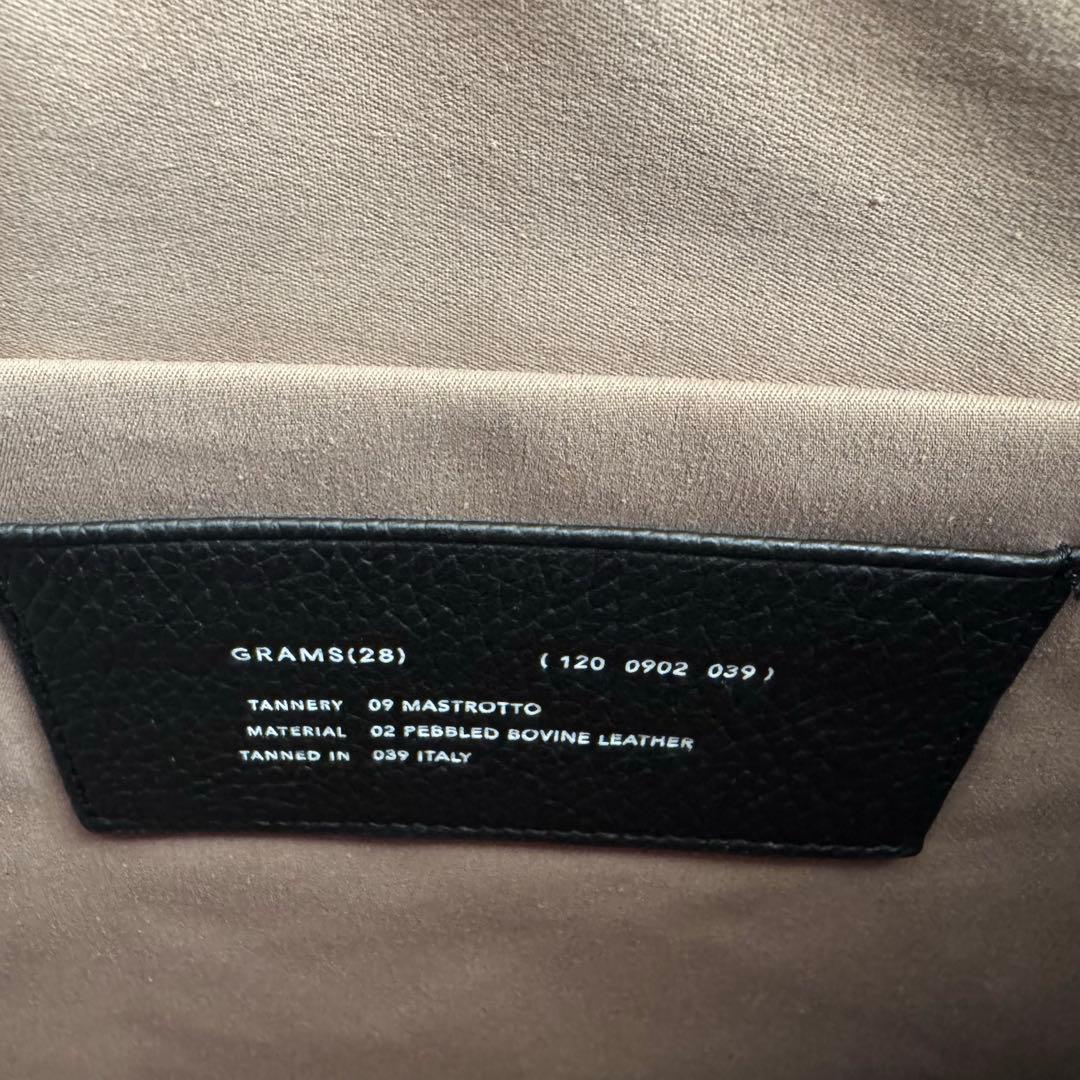 GRAMS28 120レザーフォリオ ペブルドレザー ブラック - メルカリ