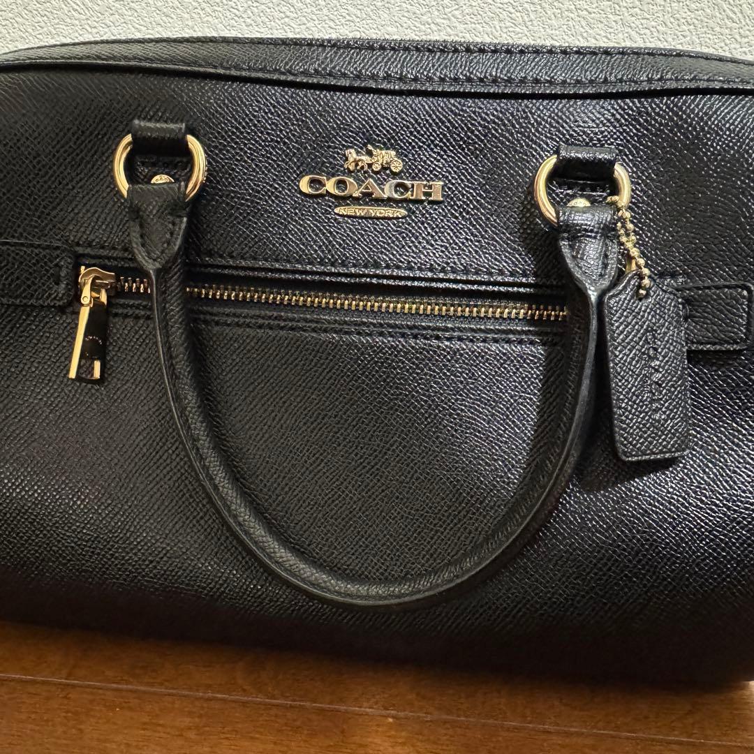 コーチ ローアンサッチェル　ショルダーバッグ 2way レザー　黒 中古・古着通販】COACH (コーチ) 2WAYショルダーバッグ ローアン