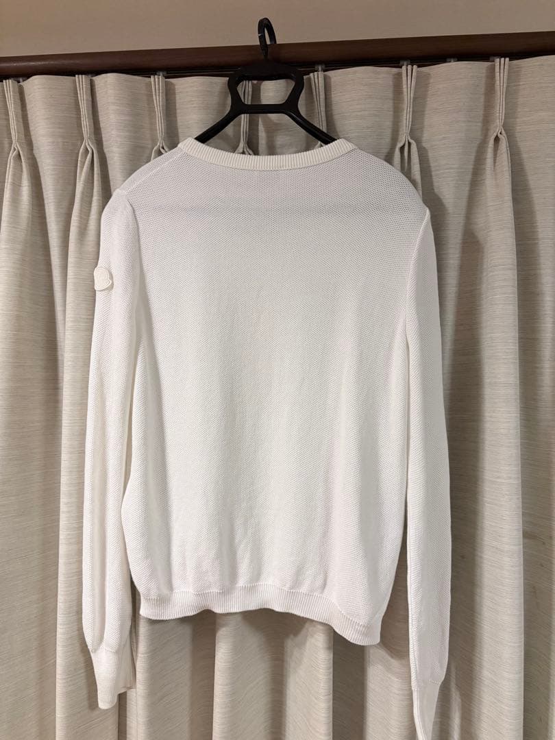 美品 モンクレール フリル カーディガン ワッペン付き ホワイト - メルカリ