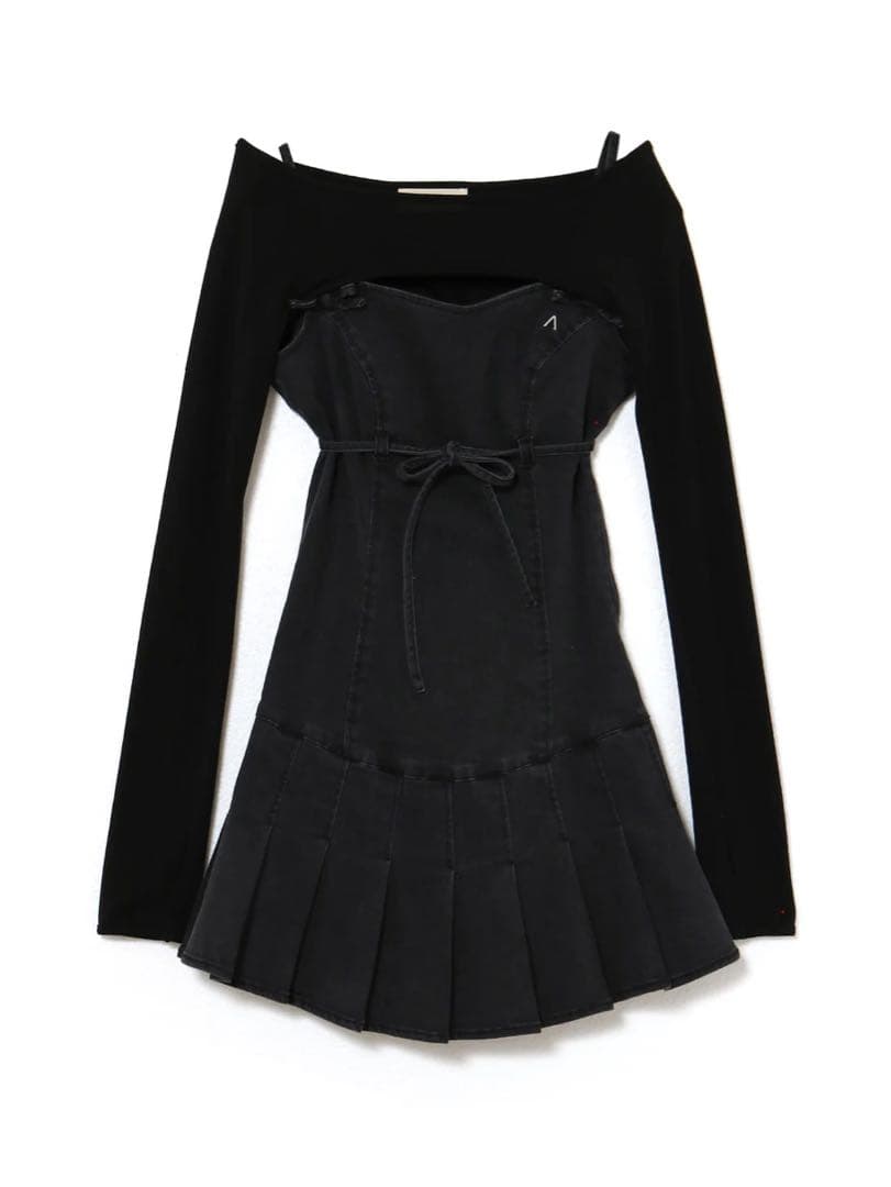 ワンピース ANDMARY Bonnie denim mini dress AM1172 ANDMARY】Bonnie denim mini dress