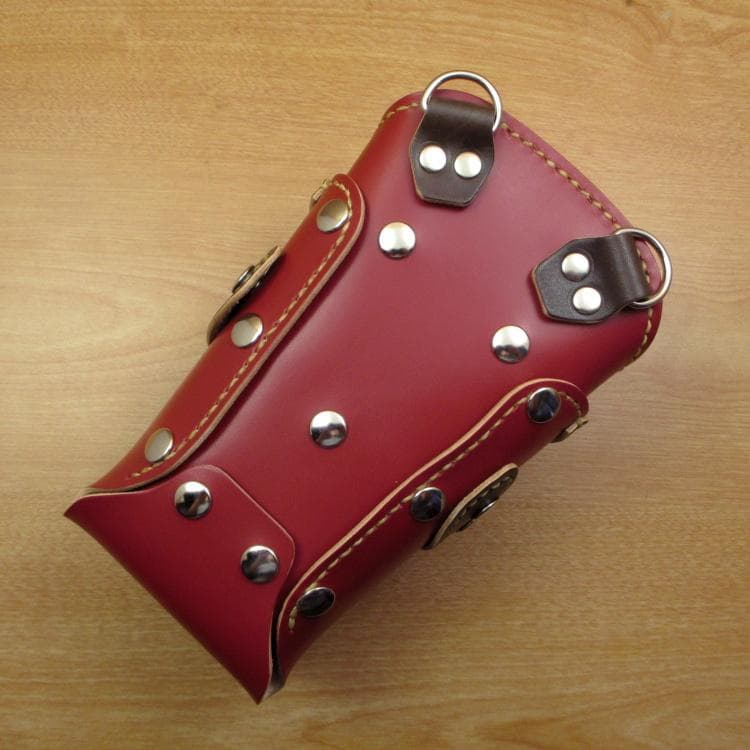 赤色＆焦げ茶 6丁差し 本革 シザーケース SCA-53/CRA - メルカリ