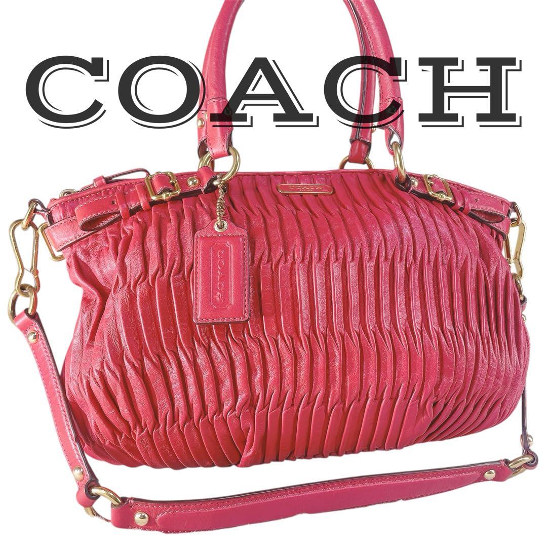 【美品】 COACH コーチ ショルダーバッグ マディソン 2way COACH（コーチ） 2WAY マディソン ギャザー ショルダーバッグ