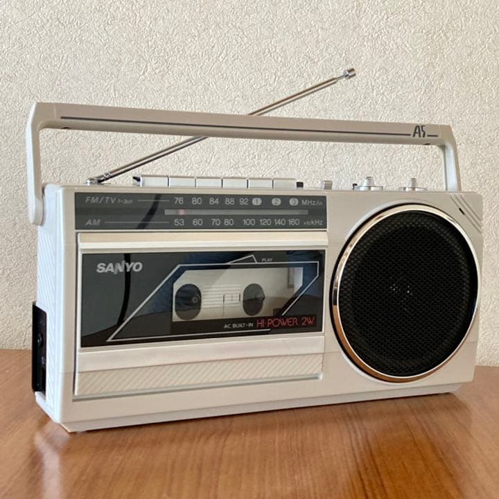 ☆80s 昭和レトロ☆ ラジカセ SANYO MR-A5 ワイドFM 新品 - メルカリ