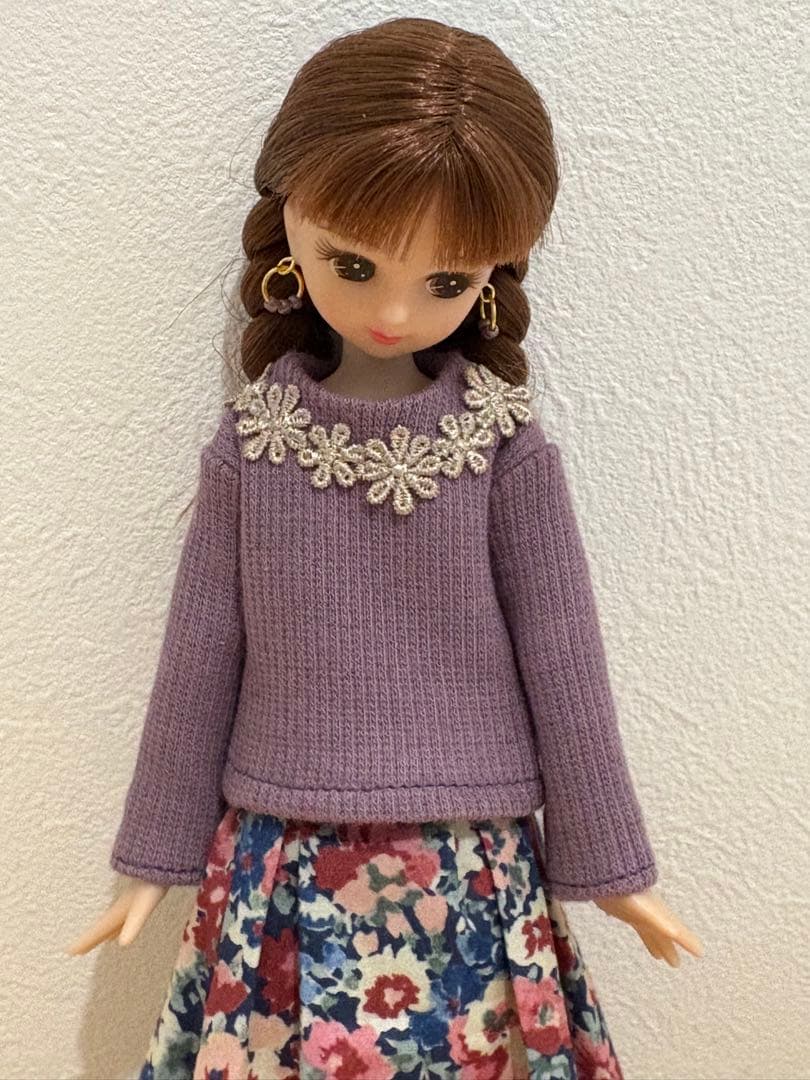 No.4145 ハンドメイド22cmドール服 4点セット（ピアス付き） - メルカリ