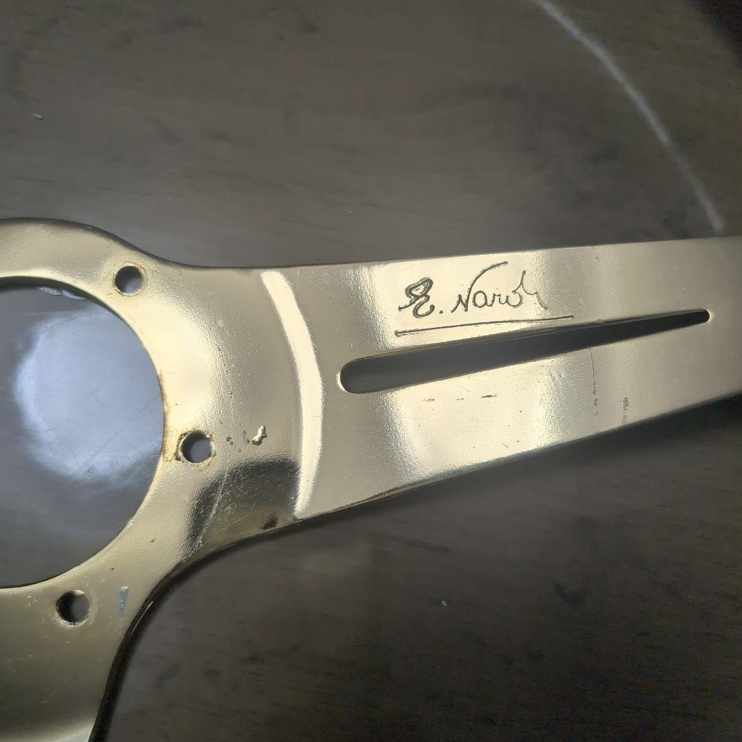 NARDI 当時物 ゴールド/ウッド ステアリングハンドル 38.5cm ！