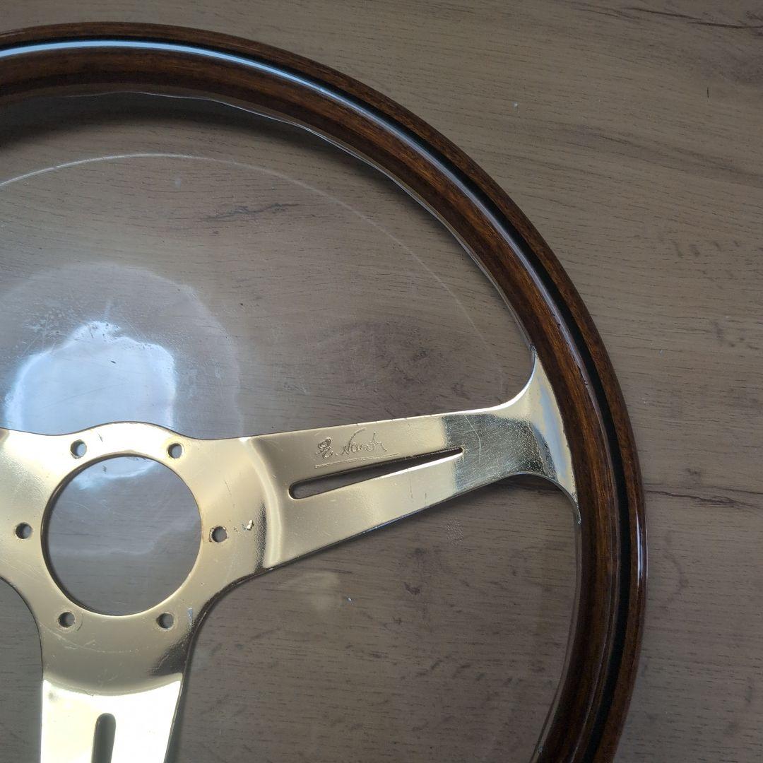 NARDI 当時物 ゴールド/ウッド ステアリングハンドル 38.5cm ！